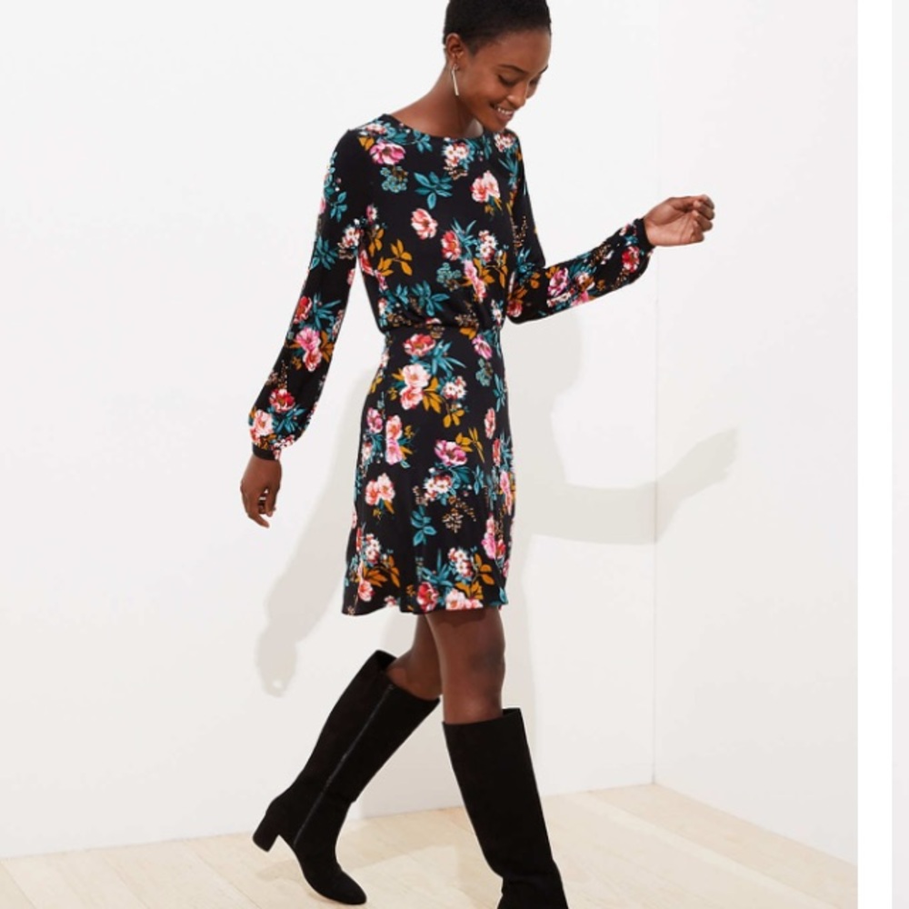 NEW! Loft Floral Bar Back Dress